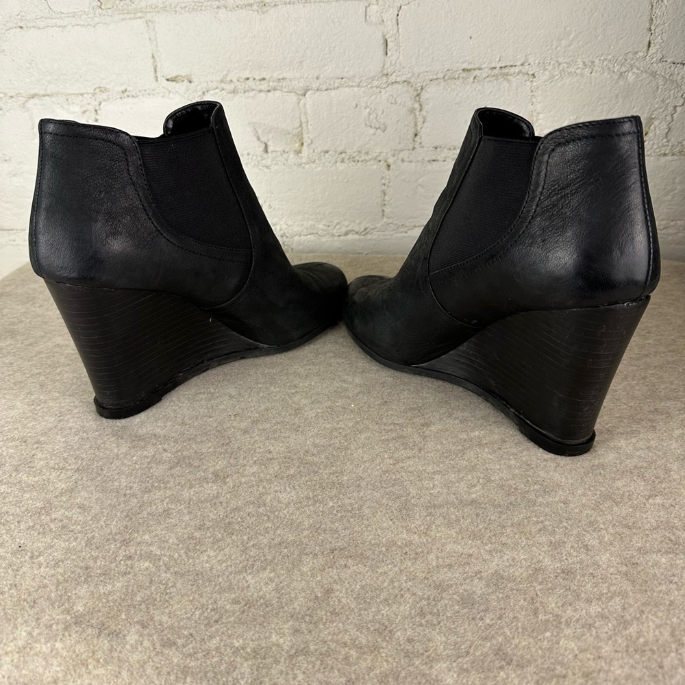 Black Wedge Ankle Boots
